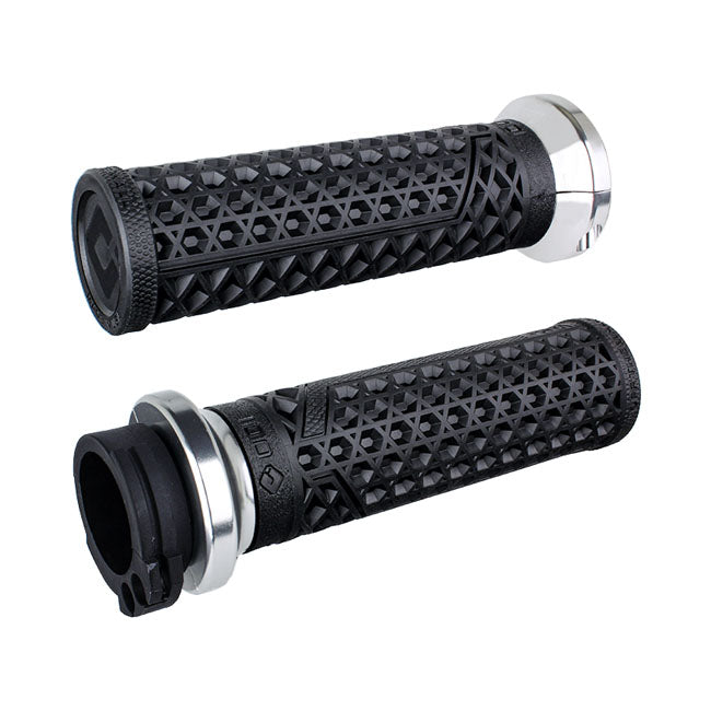 ODI, V-twin lock-on grips vans signature, cable. silver