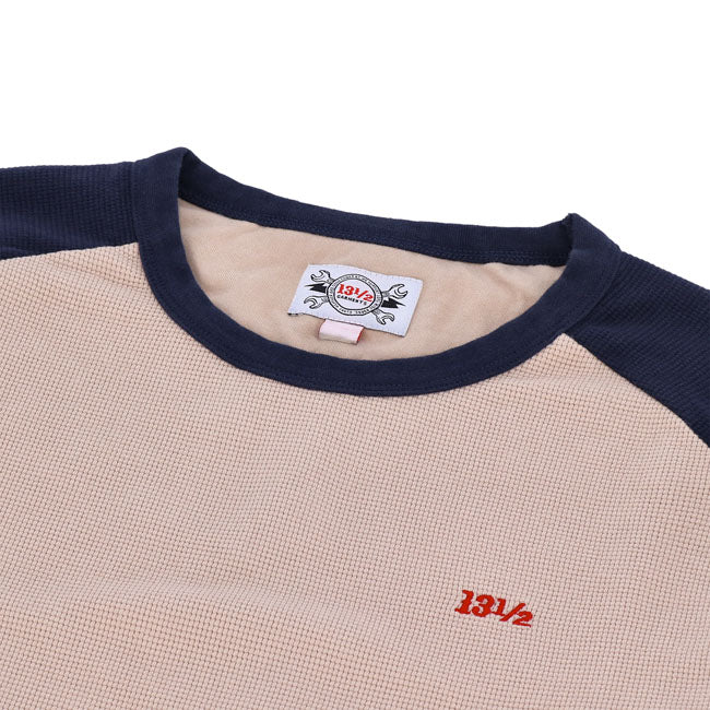 13 1/2 Waffle jersey sand/navy
