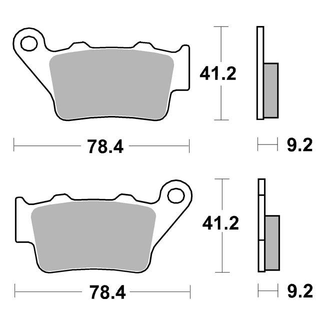 SBS, brake pads. Street Ceramic (organic). Rear