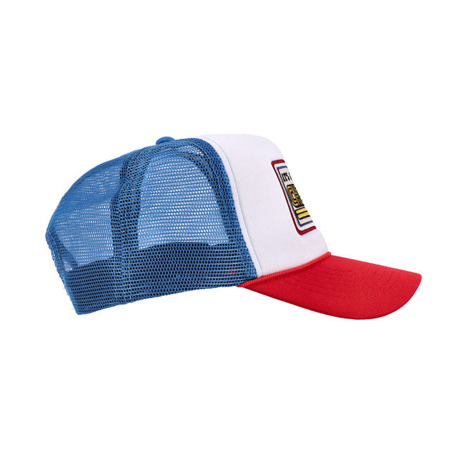 13 1/2 It''s a Chopper Baby trucker cap blue/red/white