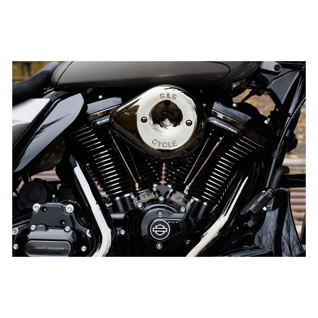 S&S, Stealth Air Cleaner Kit with Lava Chrome Teardrop