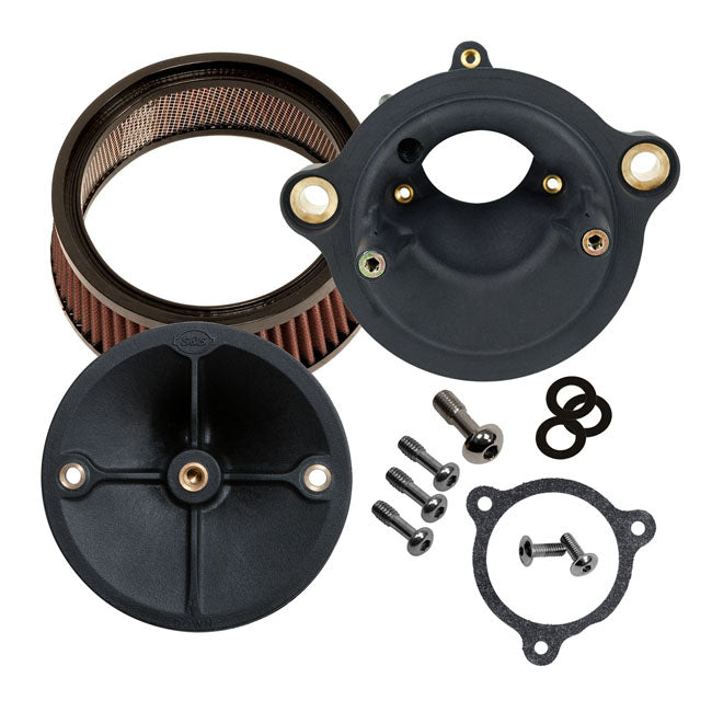 S&S Stealth, air cleaner kit without cover — 25-26 Softail; 24-26 FLHX; 2025 FLHXU; 24-26 FLTRX; 2026 FLTRXL; 23-25 FLHXSE; 2026 FLHXLSE; 2026 FLHXLSTSE; 23-25 FLTRXSE; 24-26 FLTRXSTSE