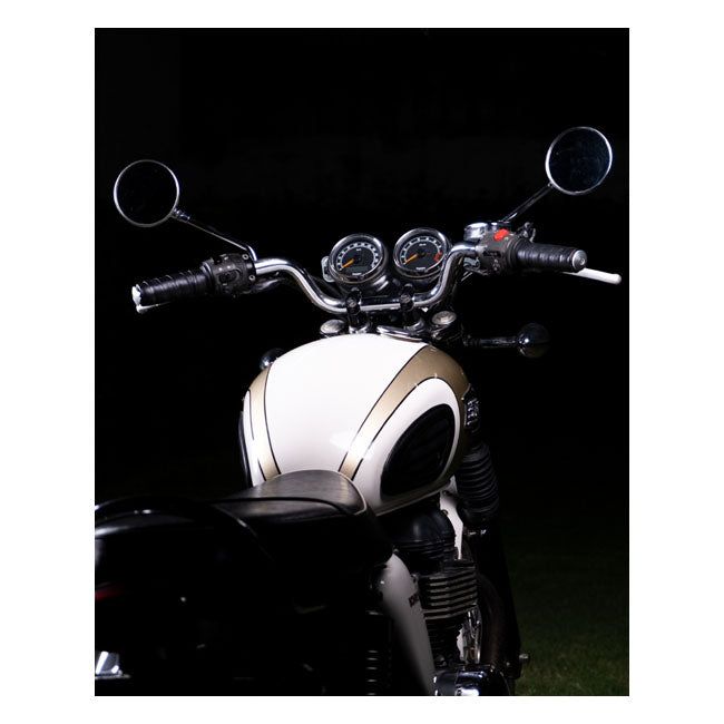 Trip Machine, leather handlebar grip wraps. Black