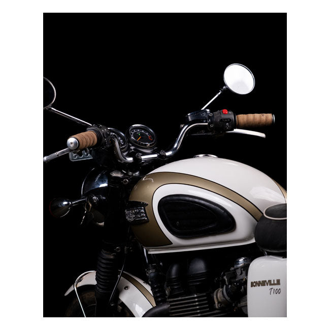 Trip Machine, leather handlebar grip wraps. Tobacco brown