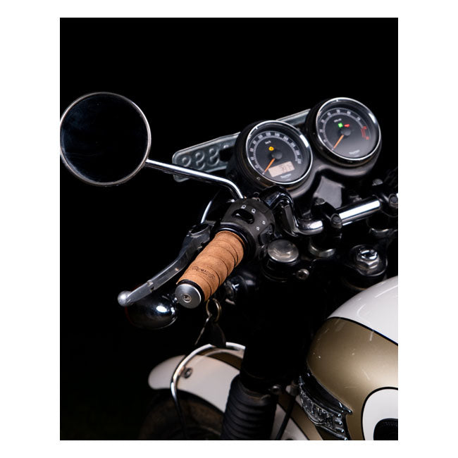 Trip Machine, leather handlebar grip wraps. Tobacco brown