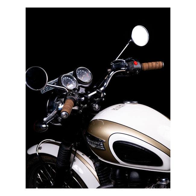 Trip Machine, leather handlebar grip wraps. Tobacco brown