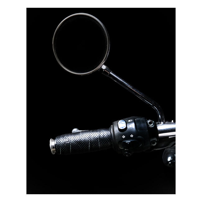 Trip Machine, leather handlebar grip wraps. Black perforated