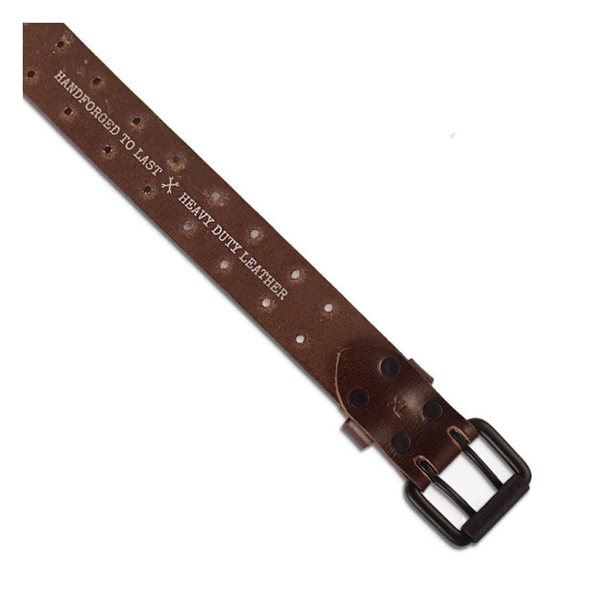 Trip Machine Belt Double pin tobacco brown — Large (36 - 38)