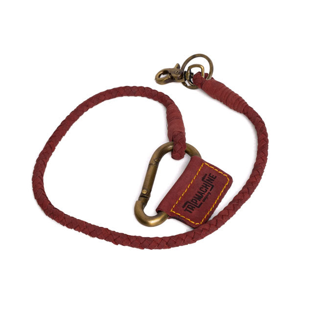 Trip Machine Braided key chain cherry red