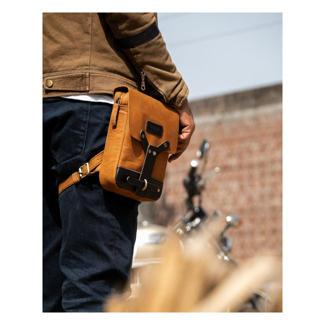 Trip Machine, Thigh bag / leg bag. Tan