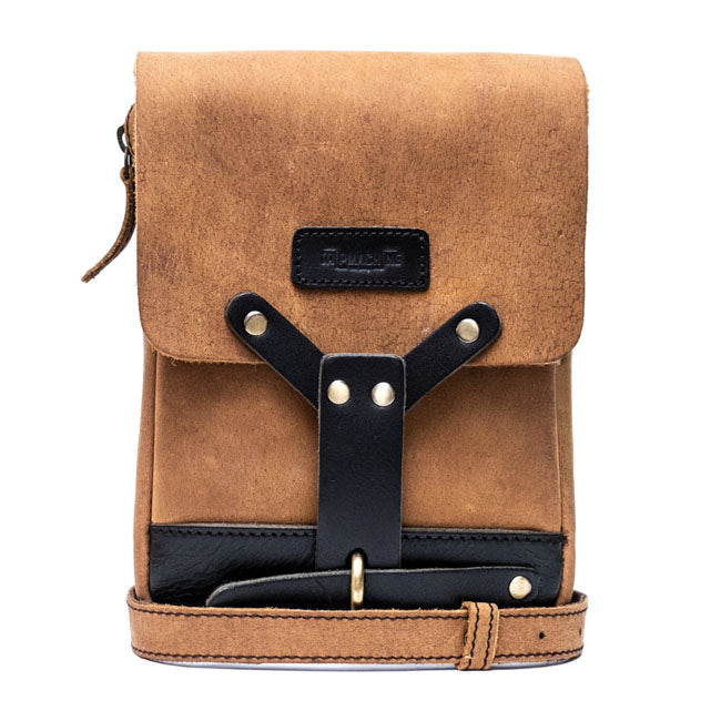 Trip Machine, Thigh bag / leg bag. Tobacco brown