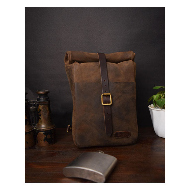 Trip Machine, Mini backpack/saddlebag 3.3 liter. Tobacco