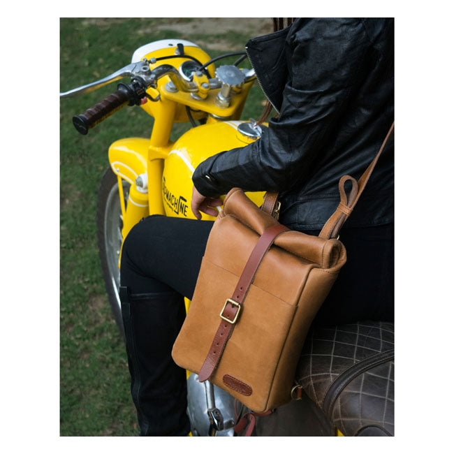 Trip Machine, Mini backpack/saddlebag 3.3 liter. Vintage tan