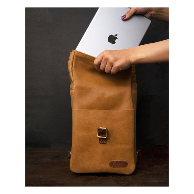 Trip Machine, Mini backpack/saddlebag 3.3 liter. Vintage tan
