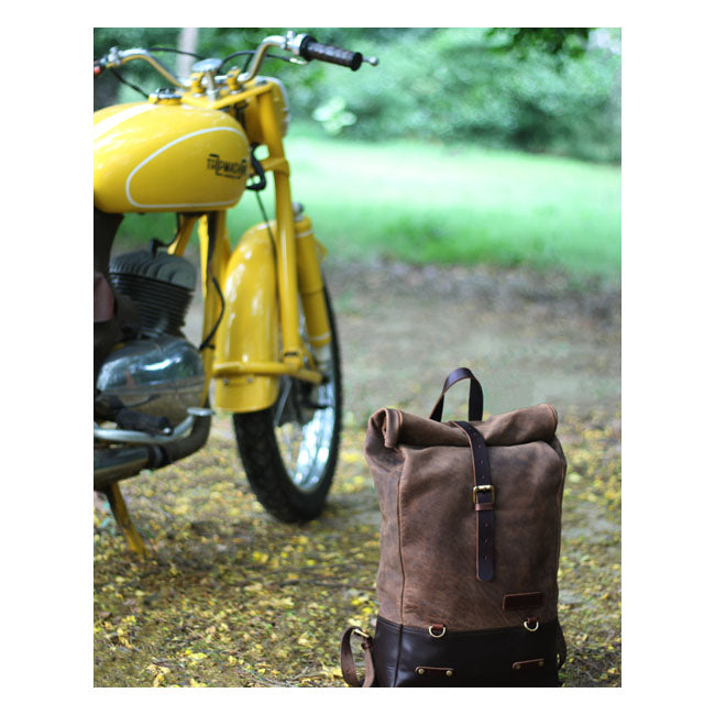 Trip Machine Backpack/Saddlebag tobacco brown