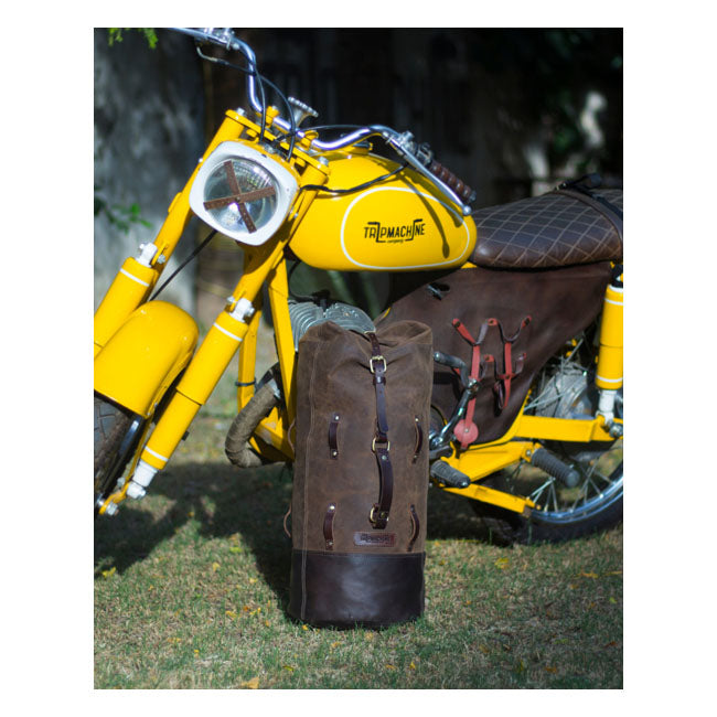 Trip Machine, Military duffle bag. Tobacco brown