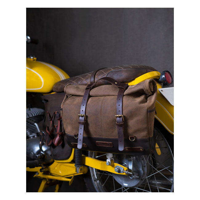 Trip Machine, Outlaw saddlebag. Tobacco brown