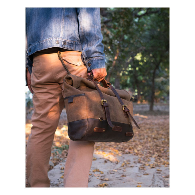 Trip Machine, Outlaw saddlebag. Tobacco brown