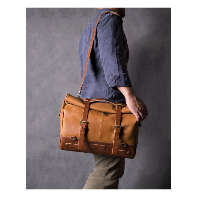 Trip Machine, Outlaw saddlebag. Vintage Tan