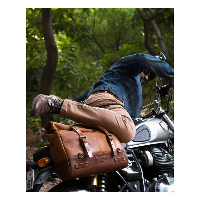 Trip Machine, Outlaw saddlebag. Vintage Tan