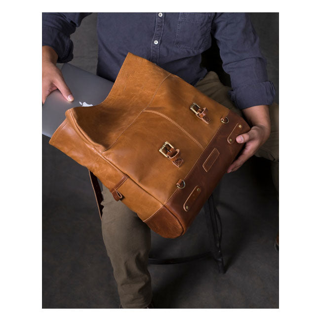 Trip Machine, Outlaw saddlebag. Vintage Tan