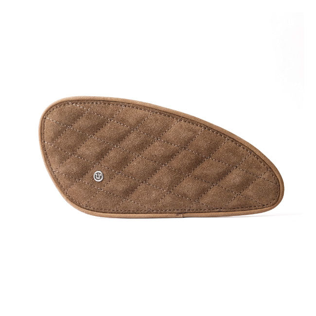 Trip Machine, Diamond leather gas tank pad set. S Tobacco