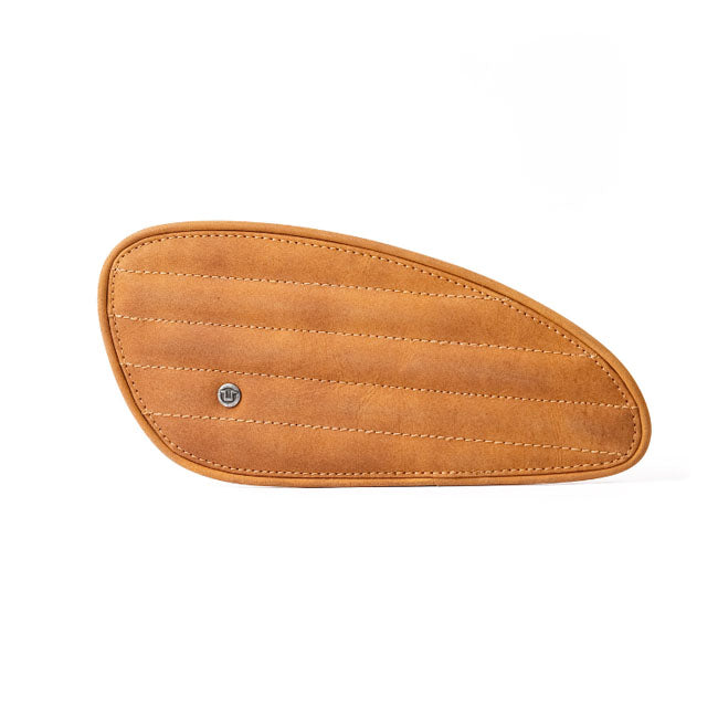 Trip Machine, Classic leather tank pad set. Tan