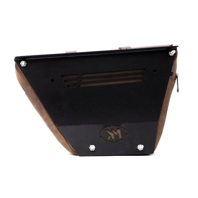 Trip Machine, Wingman side panel bag set. Tobacco brown