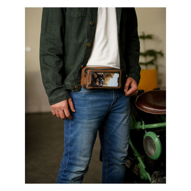 Trip Machine, Navigator bag. Tobacco brown