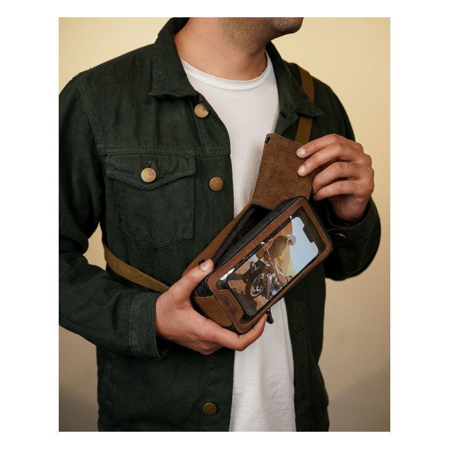 Trip Machine, Navigator bag. Tobacco brown