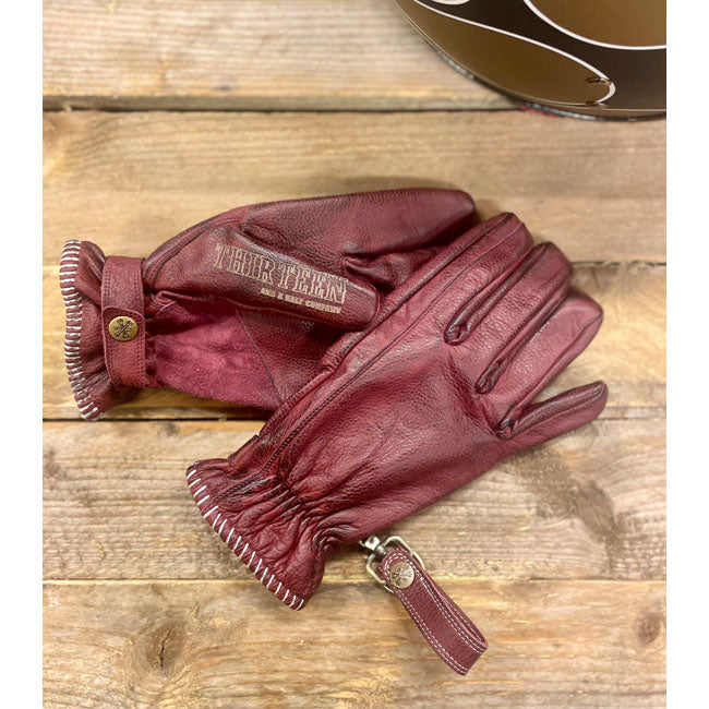 13 1/2 Loud Ride gloves burgundy