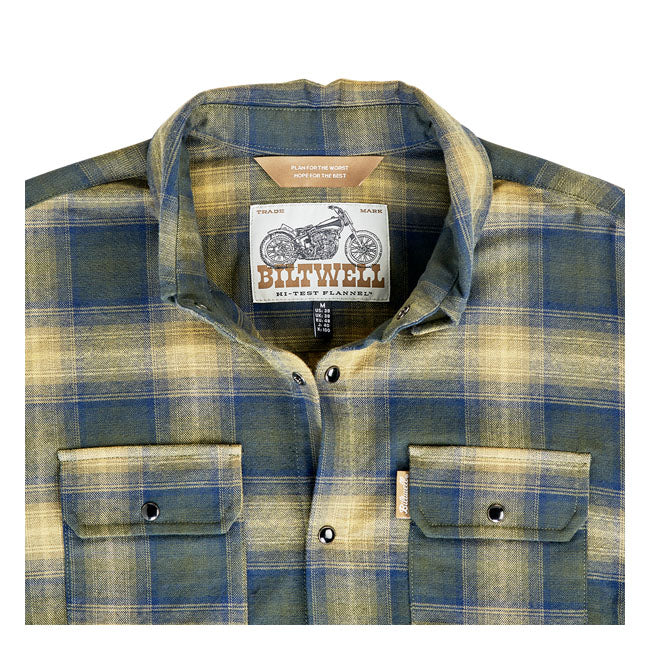 Biltwell Hi Test Flannel shirt moss