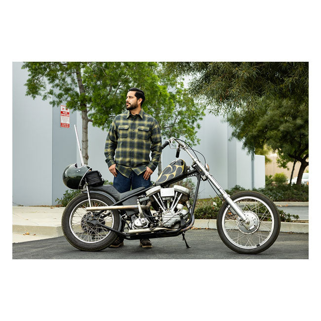 Biltwell Hi Test Flannel shirt moss