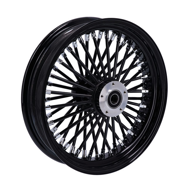 MCS radial 48 fat spoke front wheel 3.50 x 16 SF black — 04-05 FXDWG