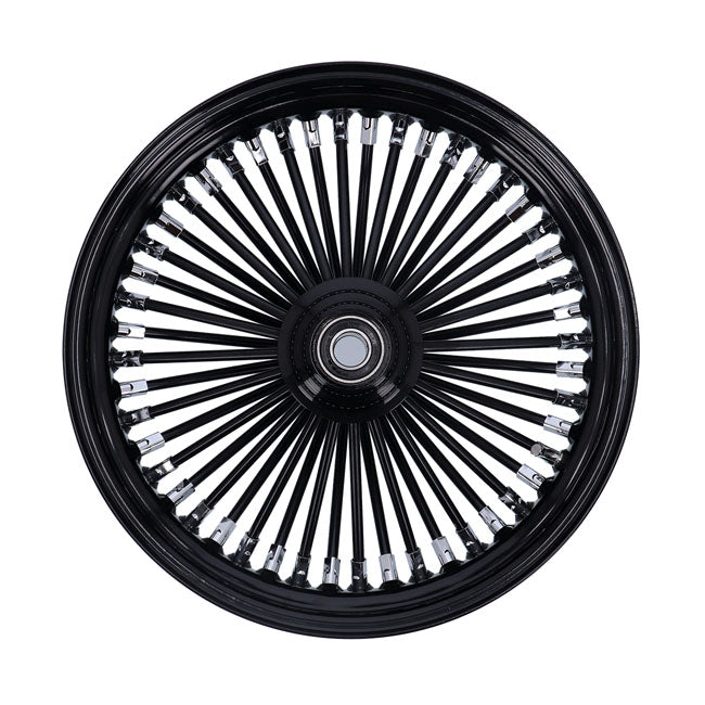 MCS radial 48 fat spoke front wheel 3.50 x 16 SF black — 04-05 FXDWG