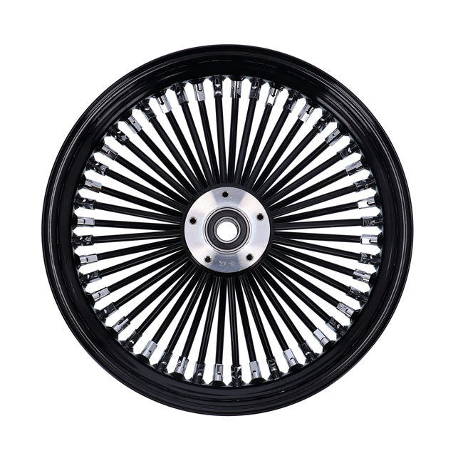 MCS radial 48 fat spoke front wheel 3.50 x 16 SF black — 04-05 FXDWG
