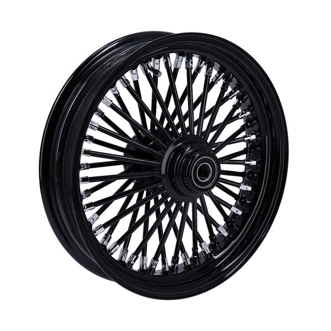 MCS radial 48 fat spoke front wheel 3.50 x 16 SF black — 04-05 FXDWG