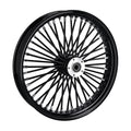 MCS radial 48 fat spoke front wheel 3.50 x 21 DF black — 00-07 FLT/Touring (NU)