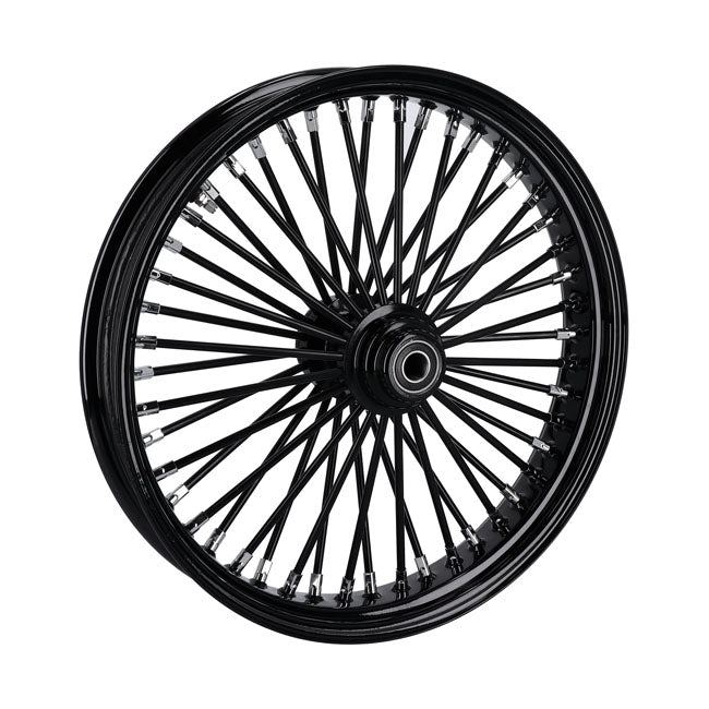 MCS radial 48 fat spoke front wheel 3.50 x 21 SF black — 04-05 FXDWG