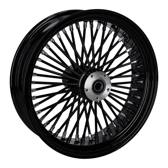 MCS radial 48 fat spoke rear wheel 5.50 x 18 black — 02-07 FLT/Touring; 02-06 V-Rod (NU)