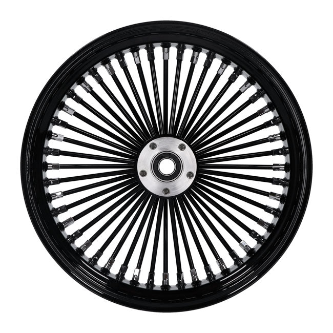 MCS radial 48 fat spoke rear wheel 5.50 x 18 black — 02-07 FLT/Touring; 02-06 V-Rod (NU)
