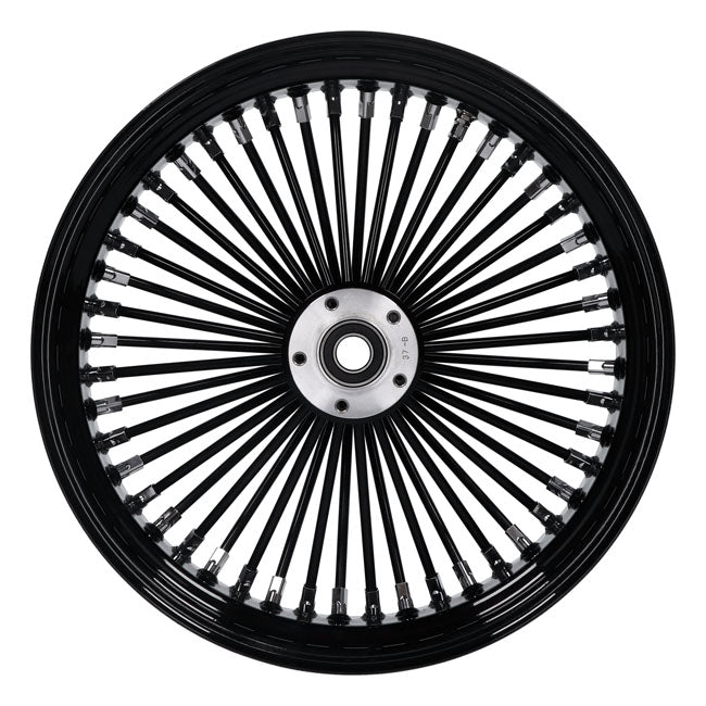 MCS radial 48 fat spoke rear wheel 5.50 x 18 black — 02-07 FLT/Touring; 02-06 V-Rod (NU)