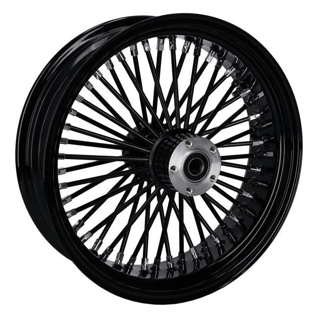 MCS radial 48 fat spoke rear wheel 5.50 x 18 black — 02-07 FLT/Touring; 02-06 V-Rod (NU)