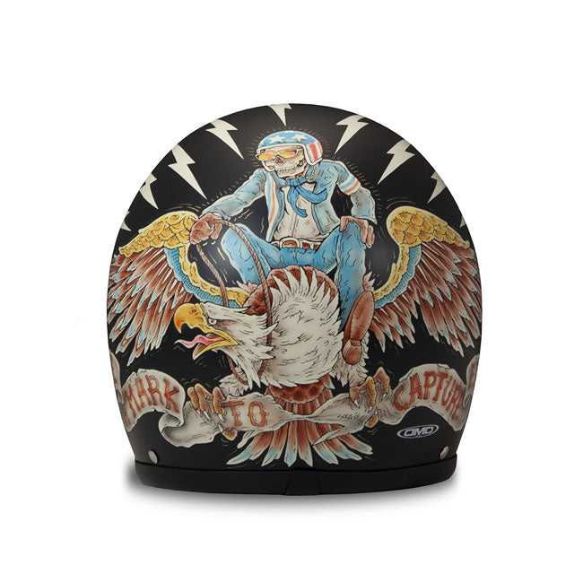 *10 WORKING DAYS EXTRA TRANSIT TIME* DMD Retro helmet Eagle