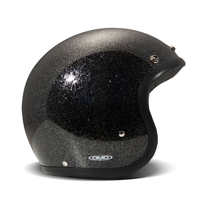 *10 WORKING DAYS EXTRA TRANSIT TIME* DMD Retro helmet Glitter Black