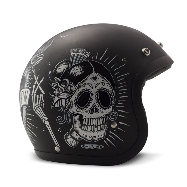 *10 WORKING DAYS EXTRA TRANSIT TIME* DMD Retro helmet Sin Fin