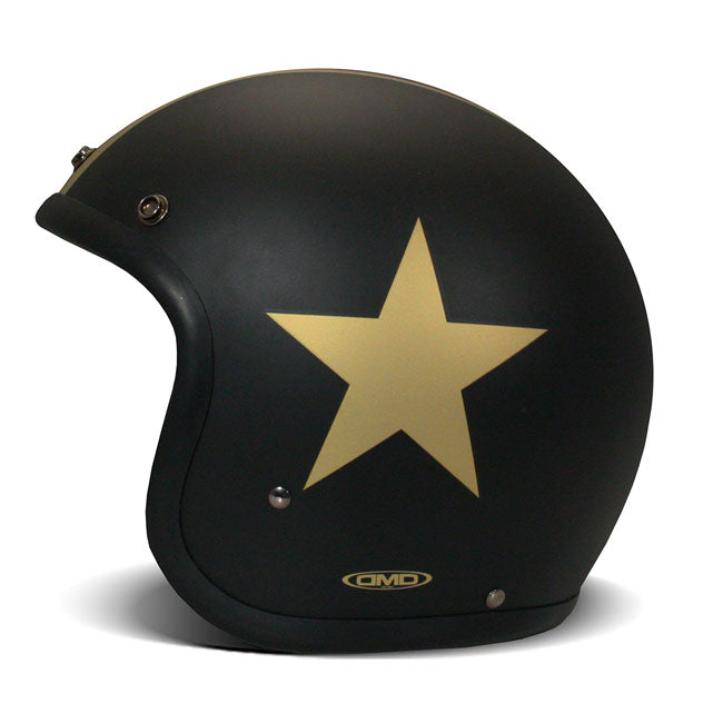 *10 WORKING DAYS EXTRA TRANSIT TIME* DMD Retro helmet Star Gold