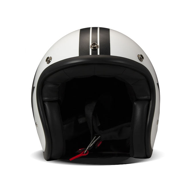 *10 WORKING DAYS EXTRA TRANSIT TIME* DMD Retro helmet Star White