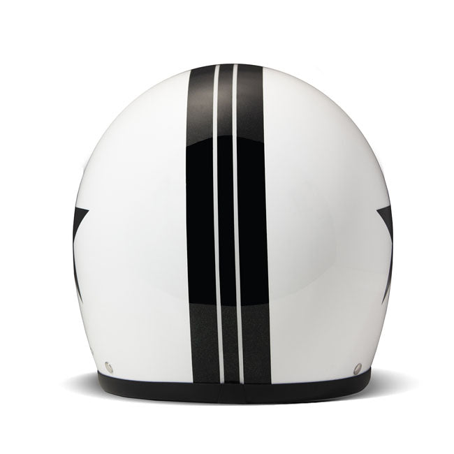 *10 WORKING DAYS EXTRA TRANSIT TIME* DMD Retro helmet Star White