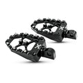 Burly, MX Evolution foot pegs. Black — All H-D with traditional male mount. (Excl. rider/passenger on: 18-24 Softails; 20-21 Livewire. Excl. rider location on: 15-20 XG; 10-22 XL1200X/XS; 11-20 XL1200C; 12-16 XL1200V)